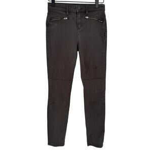 Boden The Brighton Brighton Biker Moto Skinny Pants Gray Zip Ankle Womens 2P
